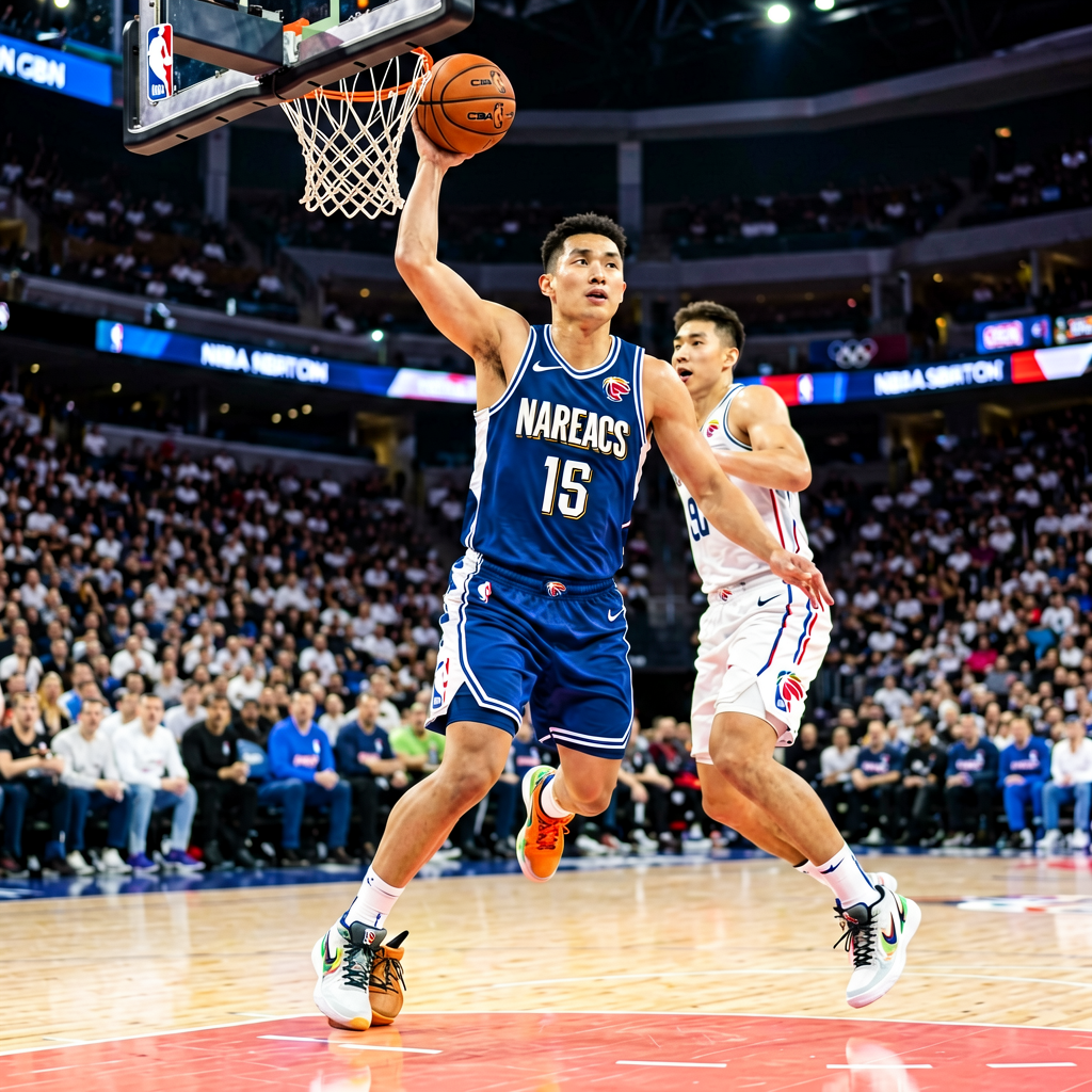 NBA篮球赛事内容板块，展示篮球竞技场景，呈现职业联赛精彩瞬间
